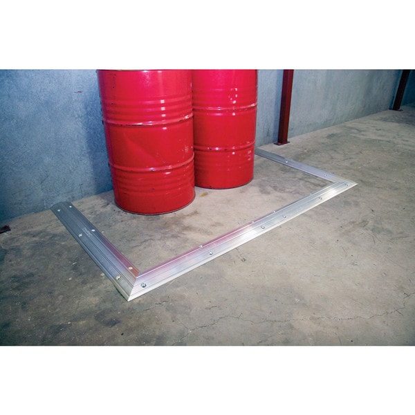 Durabund 150mm Aluminium Floor Bunding | Permanent Floor Bunding | Ecospill | Polyurethane Bunding | Workshop Bund | Brisbane Sydney Melbourne Perth Adelaide Canberra | DBA150